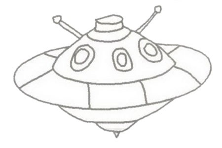 UFO飞碟简笔画图片