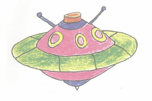 UFO飞碟简笔画图片