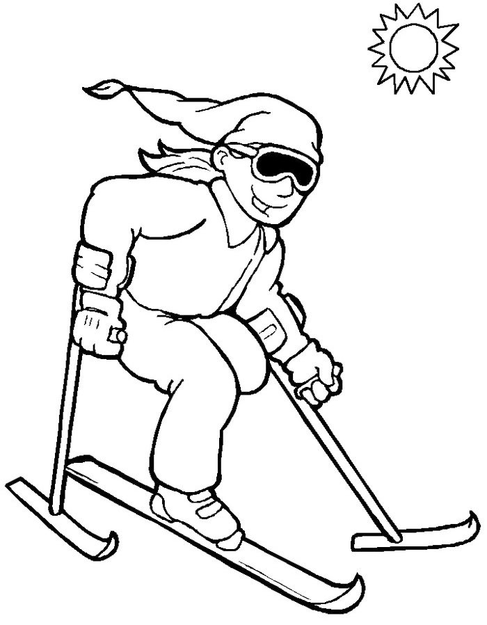 滑冰的简笔画简单图画图片