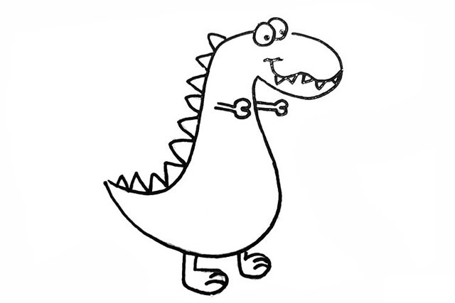 卡通恐龙简笔画图片3