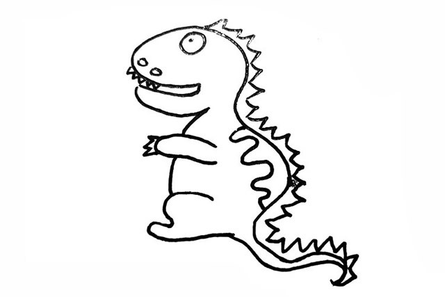卡通恐龙简笔画图片9