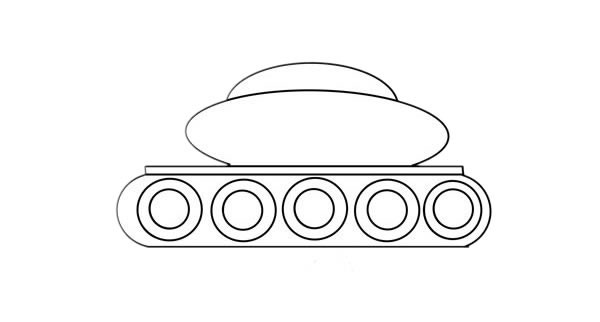 坦克画法_卡通坦克简笔画步骤图解教程