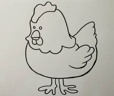 母鸡怎么画简笔画简单又漂亮