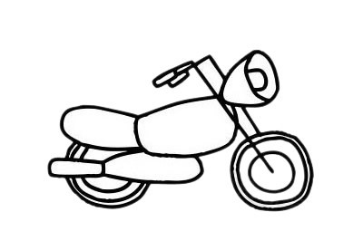 摩托车简笔画图片