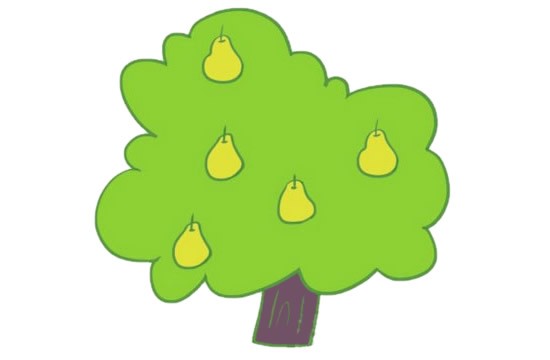 水果树简笔画卡通图片