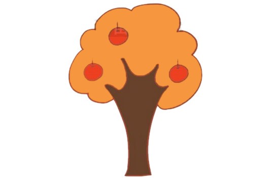水果树简笔画卡通图片