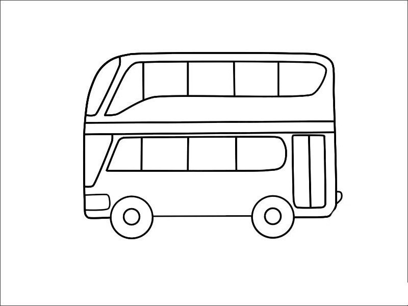 大巴车怎么画简单图片