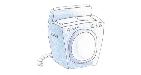 洗衣机简笔画完成图