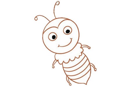 卡通蜜蜂简笔画图片