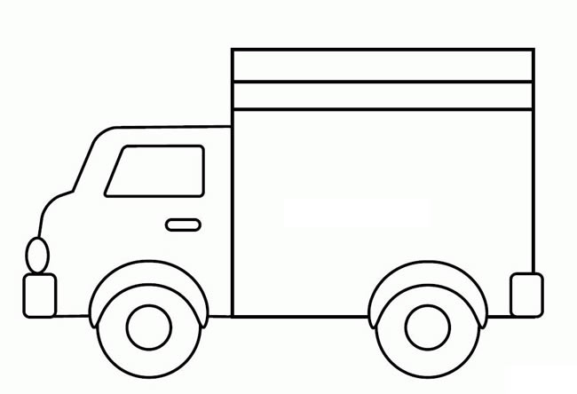 卡车简笔画图片卡车的简单画法