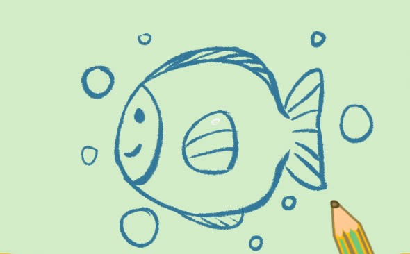 漂亮的鱼简笔画步骤画法教程 小鱼怎么画简单又漂亮