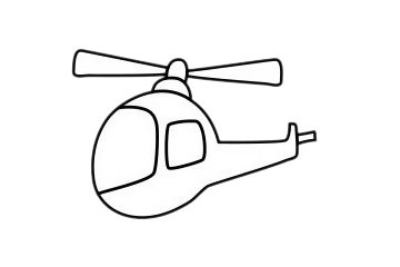 军用直升机简笔画画法图片