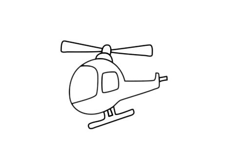 直10直升机简笔画图片