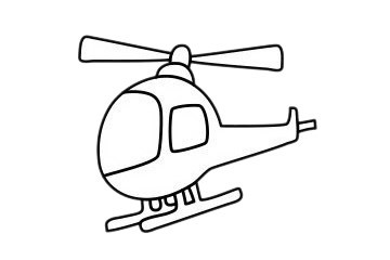 直升飞机简笔画图片