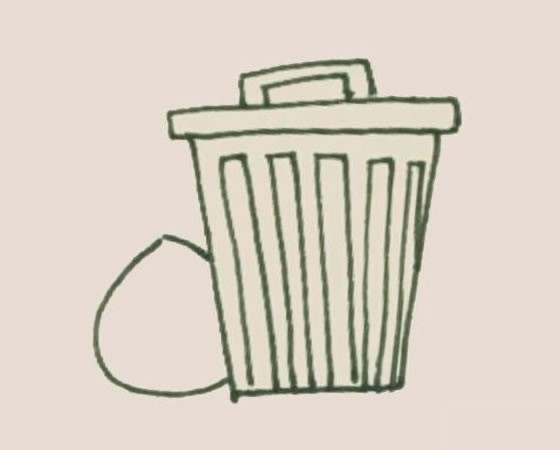 简笔画的垃圾桶怎么画图片
