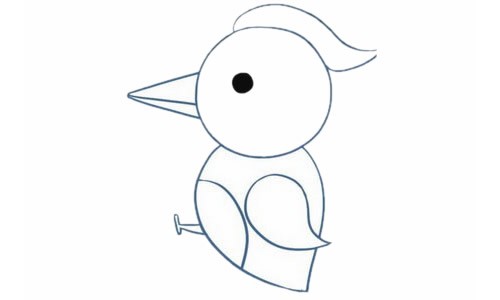 啄木鸟简笔画怎么画图片