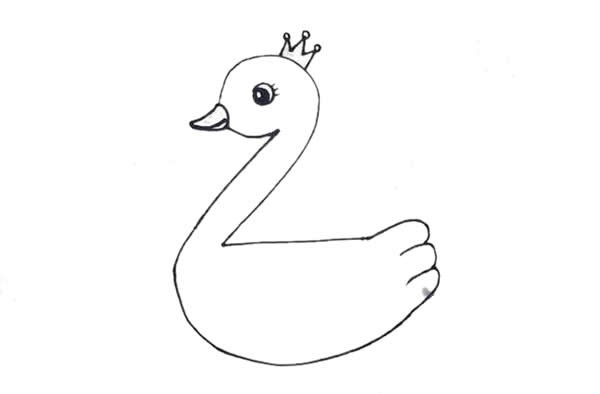 用数字2画小鸭子简笔画步骤图