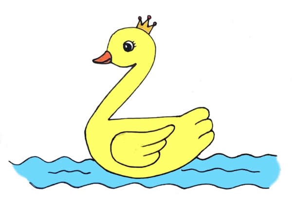 鸭子的画法彩色图片