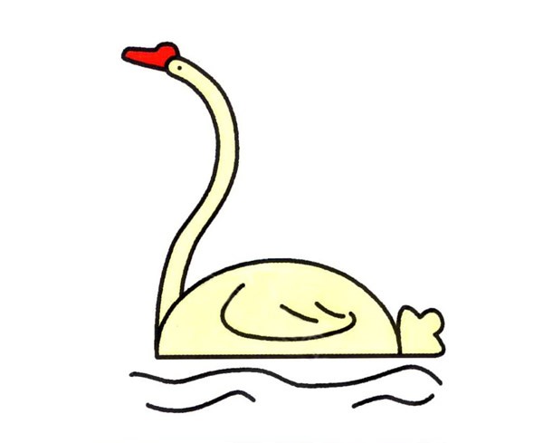 天鹅简笔画可爱小动物图片