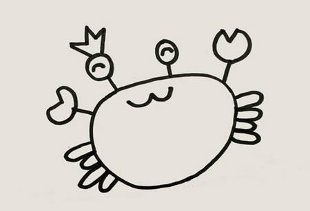 螃蟹简笔画怎么画简单又可爱