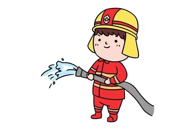 消防员简笔画 教程图片