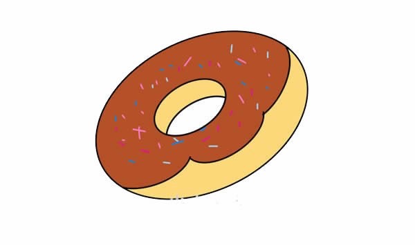 甜甜圈简笔画图片