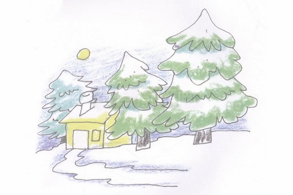 济南的冬天 简笔画图片