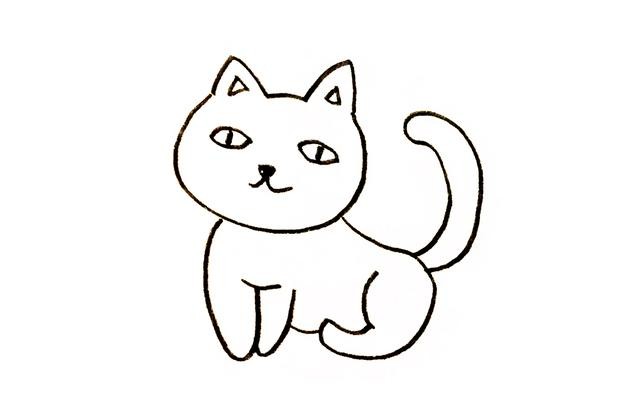 卡通小猫简笔画