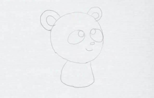 大熊猫简笔画的画法步骤图