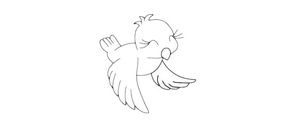 黄鹂鸟简笔画 简单图片