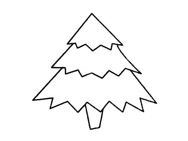 怎样画松树 简单图片