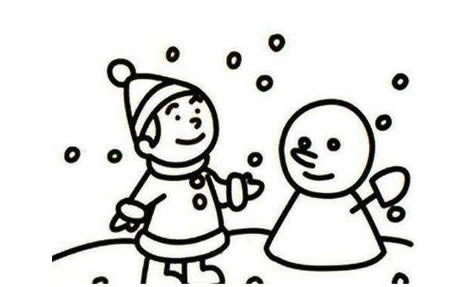 冬天下雪的场景简笔画-下雪的情景简笔画怎么画简单好画