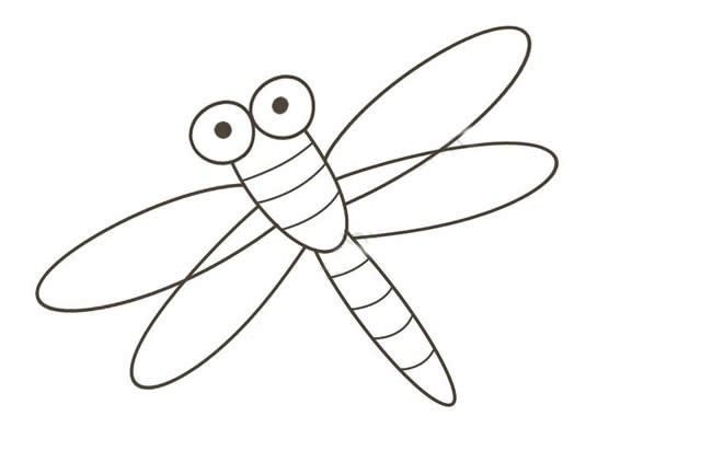 蜻蜓的画法儿童图片
