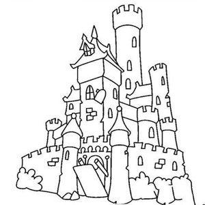 公主城堡的简笔画图片