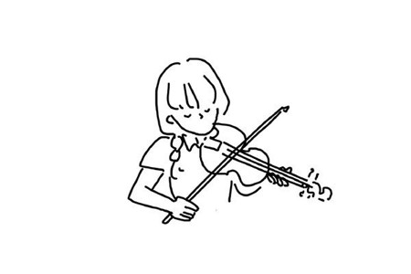 拉小提琴的女孩子太优雅啦！
