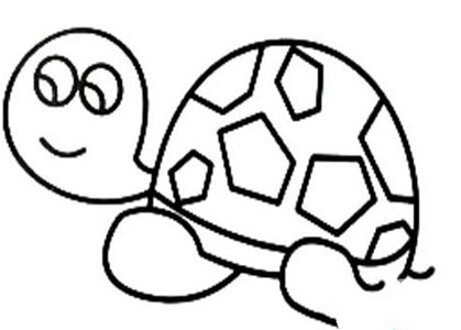手绘可爱的小乌龟简笔画卡通图片素描
