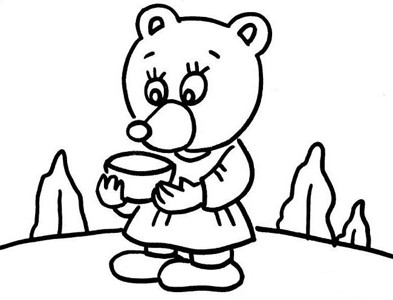 儿童学画卡通人物 乖乖熊
