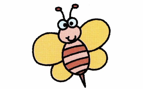 蜜蜂简笔画画法