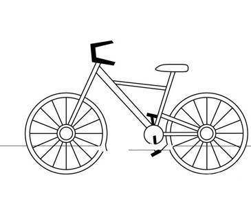 简笔画图片自行车