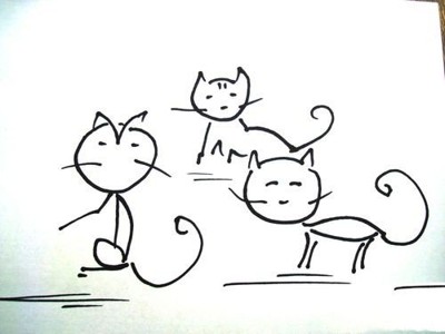 猫咪的简笔画画法