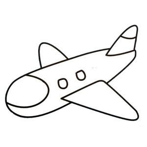 教你如何绘画卡通飞机,图片,简笔画