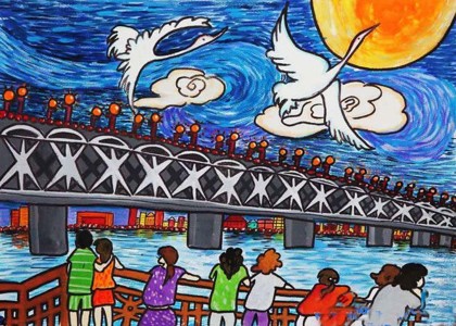 南京长江大桥儿童画