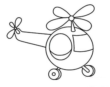 儿童直升机简笔画图片