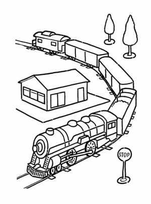 火车立体画简笔画图片