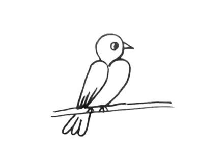 两张超简单的小鸟简笔画画法