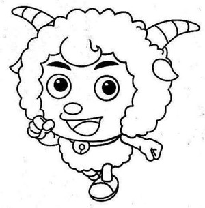 儿童卡通人物简笔画:喜羊羊