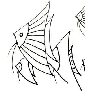 燕鱼简笔画画法