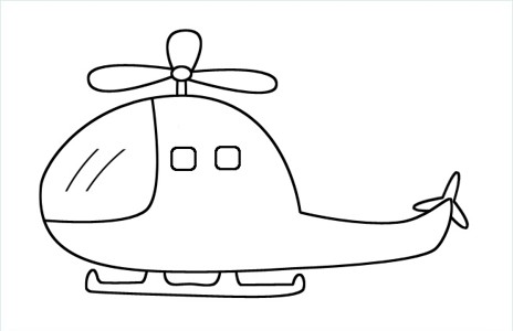 直升飞机怎么画出来图片