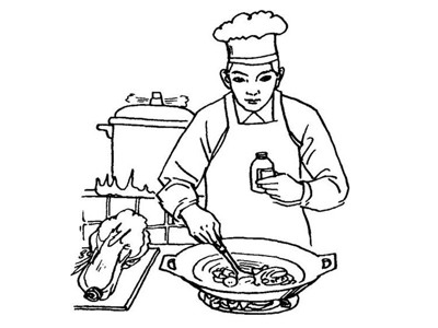 古代厨师简笔画图片