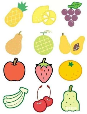 幼儿彩色水果简笔画图片